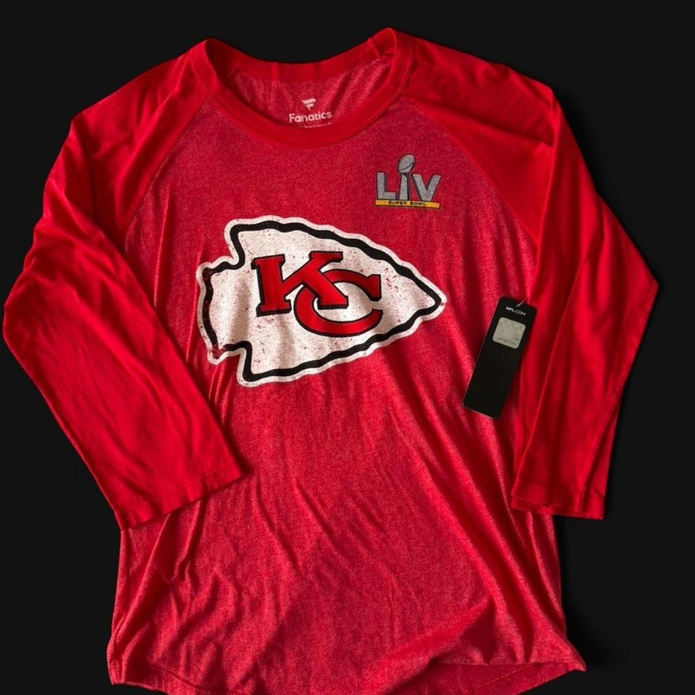 NFL Kansas City Chiefs women's red long sleeve shirt size large NWT
